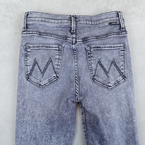 Mother Jeans The Insider Crop Step Fray 28 Tray Stops High Rise Light Wash - Picture 3 of 12